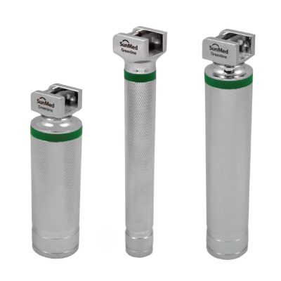 AirLife GreenLine® SunBrite LED Chrome-Plated Laryngoscope Handle