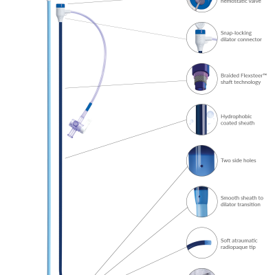 Oscor® Adelante® Breezeway® Guiding Sheath with Haemostatic Valve
